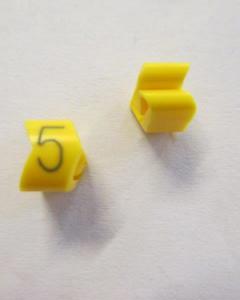 Cable noticeable clip 2-4 yellow/black 5   diameter 4-10mm